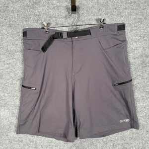 NRS Mens Size 40 Guide Shorts Gray Adjustable Waist Cargo Outdoor Zip Pockets